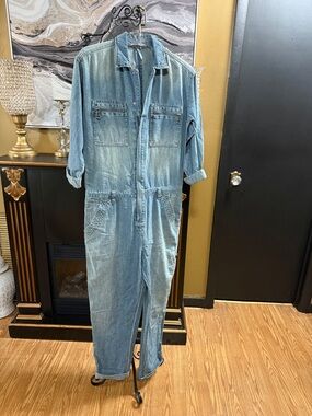 Free People Denim Jumpsuit